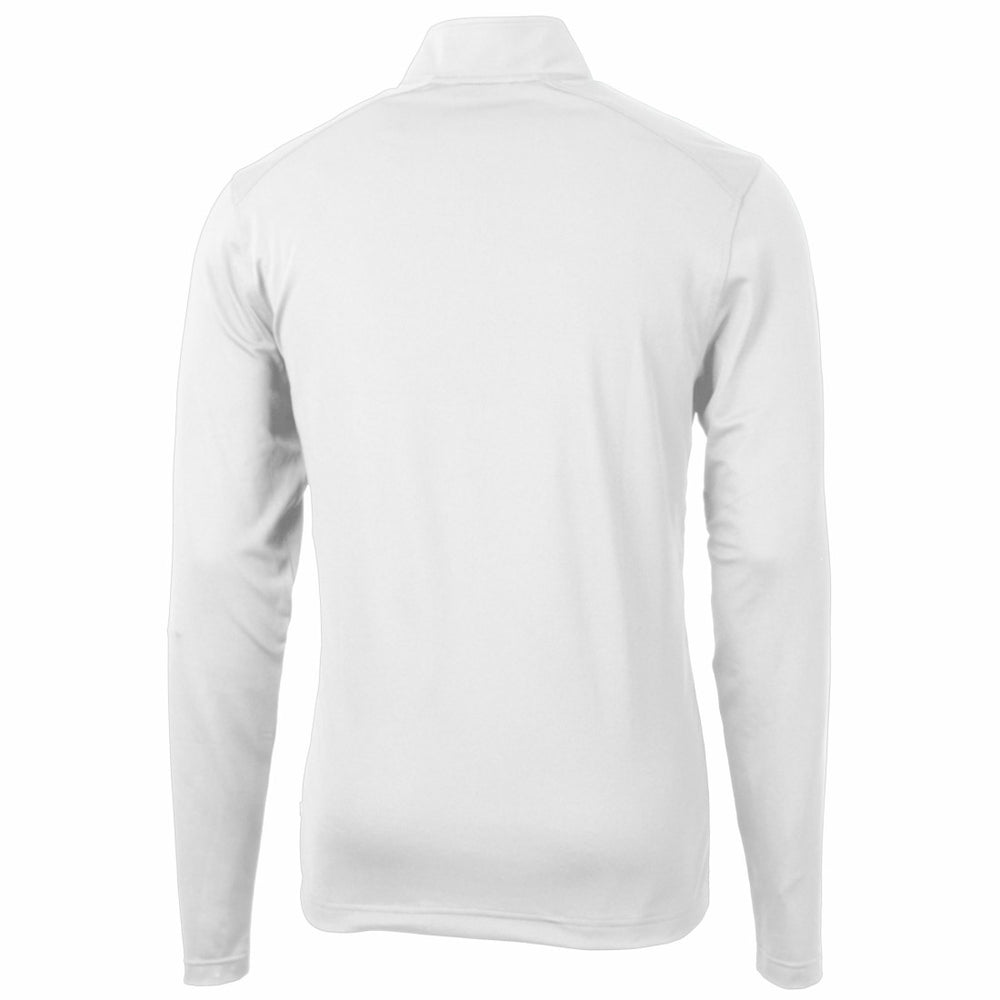 Houston Texans Cutter & Buck Big & Tall Virtue Eco Pique Recycled Quarter-Zip Jacket White