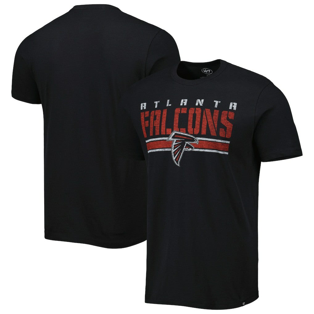 47 brand Atlanta Falcons '47 Team Stripe T-Shirt Black