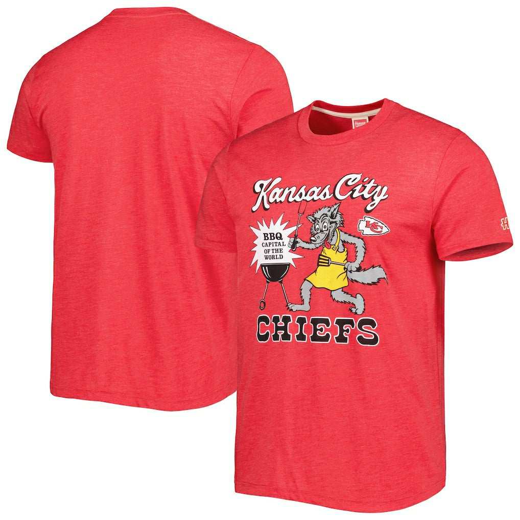 Kansas City Chiefs Homage BBQ Hyper Local Tri-Blend T-Shirt Red