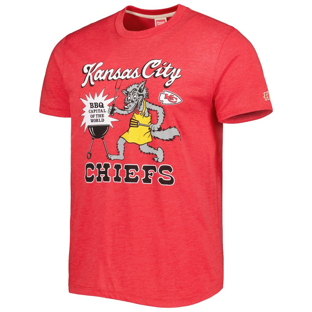 Kansas City Chiefs Homage BBQ Hyper Local Tri-Blend T-Shirt Red