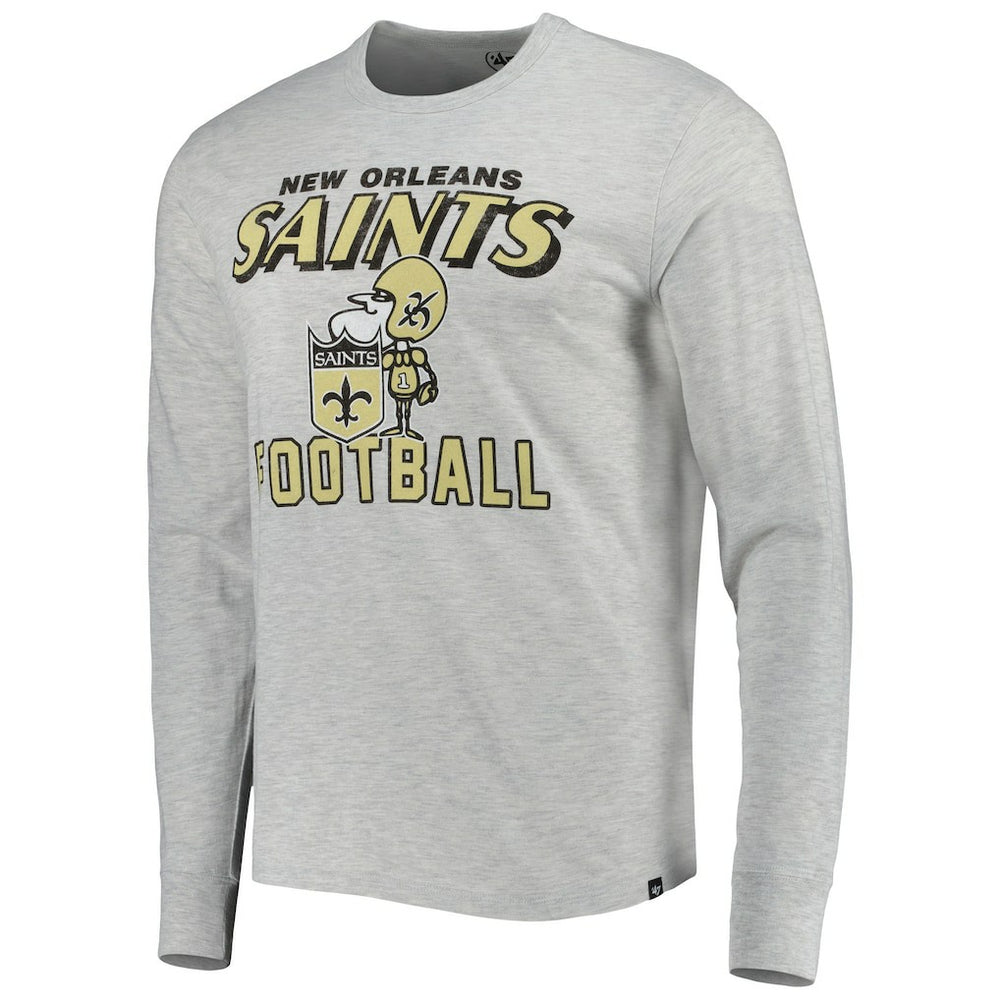 47 brand New Orleans Saints '47 Dozer Franklin Long Sleeve T-Shirt Heathered Gray