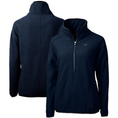 Cincinnati Bengals Cutter & Buck Women's Americana Cascade Eco Sherpa Fleece Half-Zip Pullover Jacket Navy