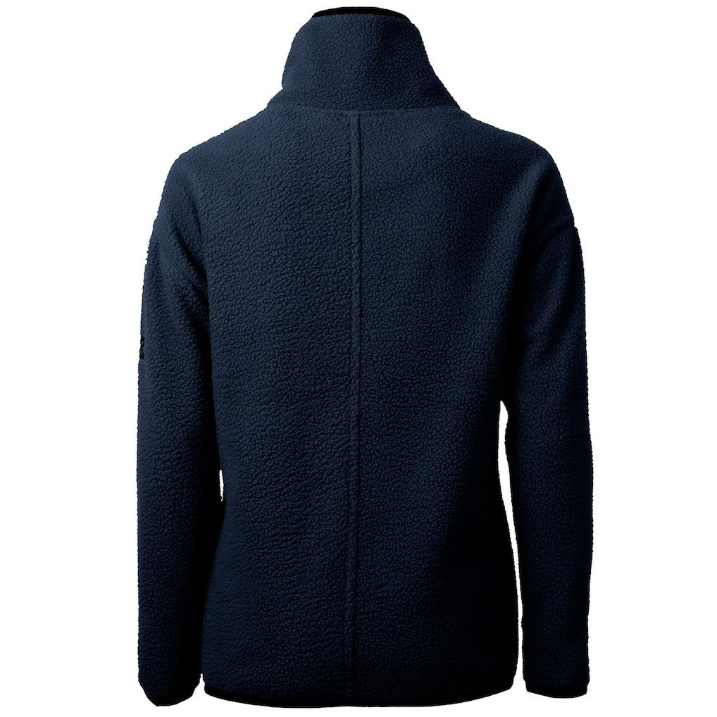 Cincinnati Bengals Cutter & Buck Women's Americana Cascade Eco Sherpa Fleece Half-Zip Pullover Jacket Navy