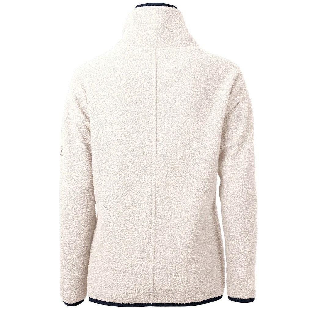 Pittsburgh Steelers Cutter & Buck Women's Americana Cascade Eco Sherpa Fleece Half-Zip Pullover Jacket Cream