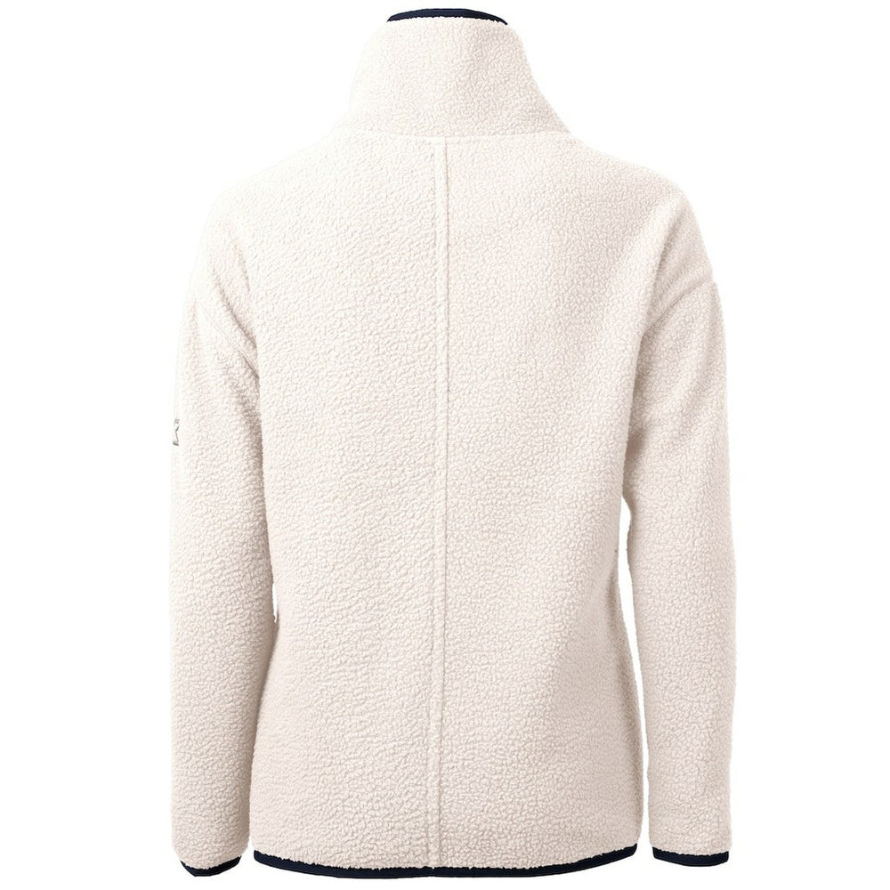 Pittsburgh Steelers Cutter & Buck Women's Americana Cascade Eco Sherpa Fleece Half-Zip Pullover Jacket Cream