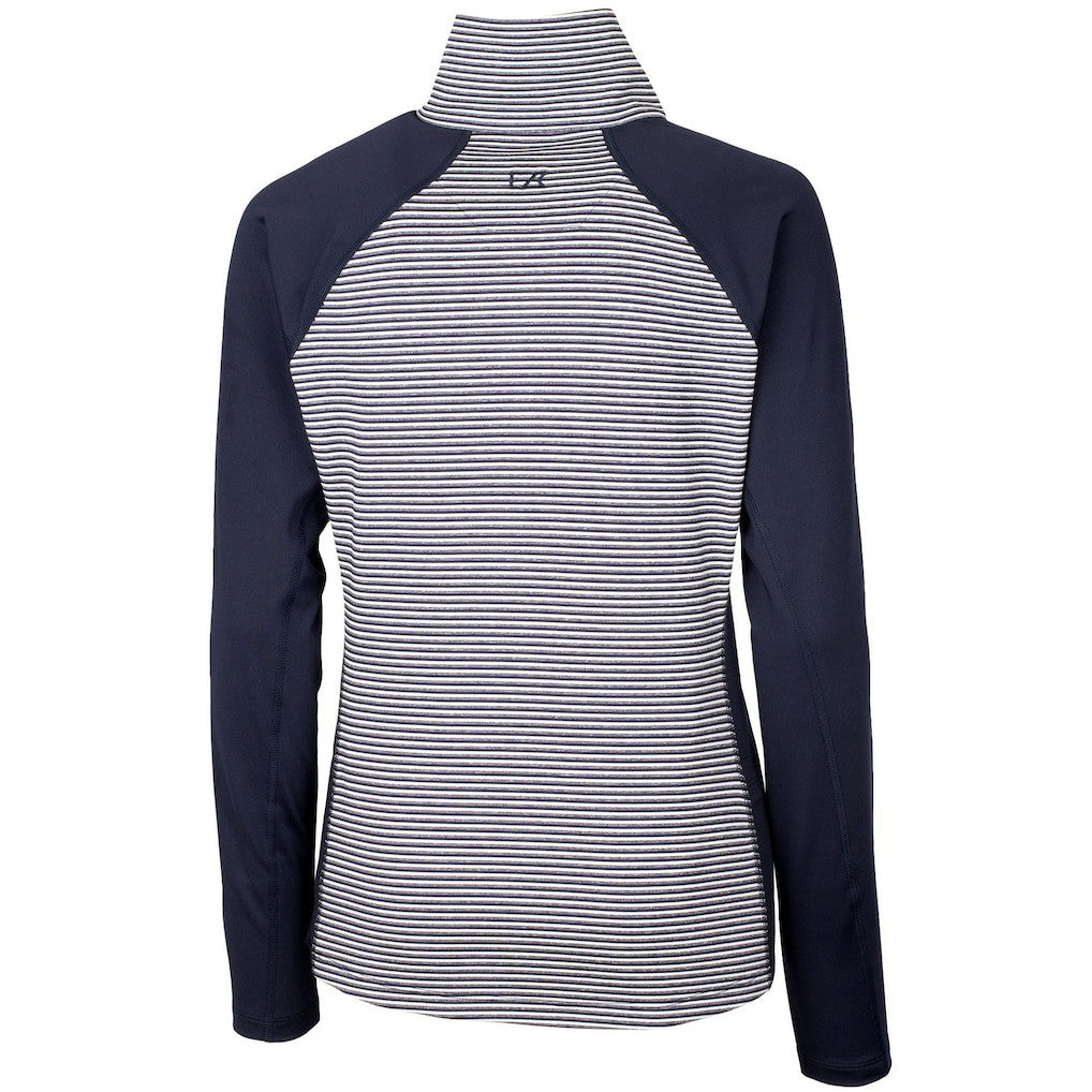 New York Giants Cutter & Buck Women's Forge Tonal Half-Zip Top Navy