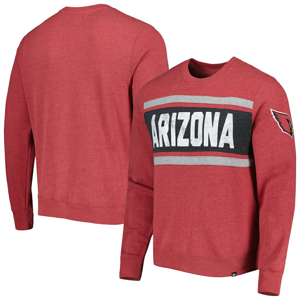 47 brand Arizona Cardinals '47 Bypass Tribeca Pullover Sweatshirt Heathered Cardinal