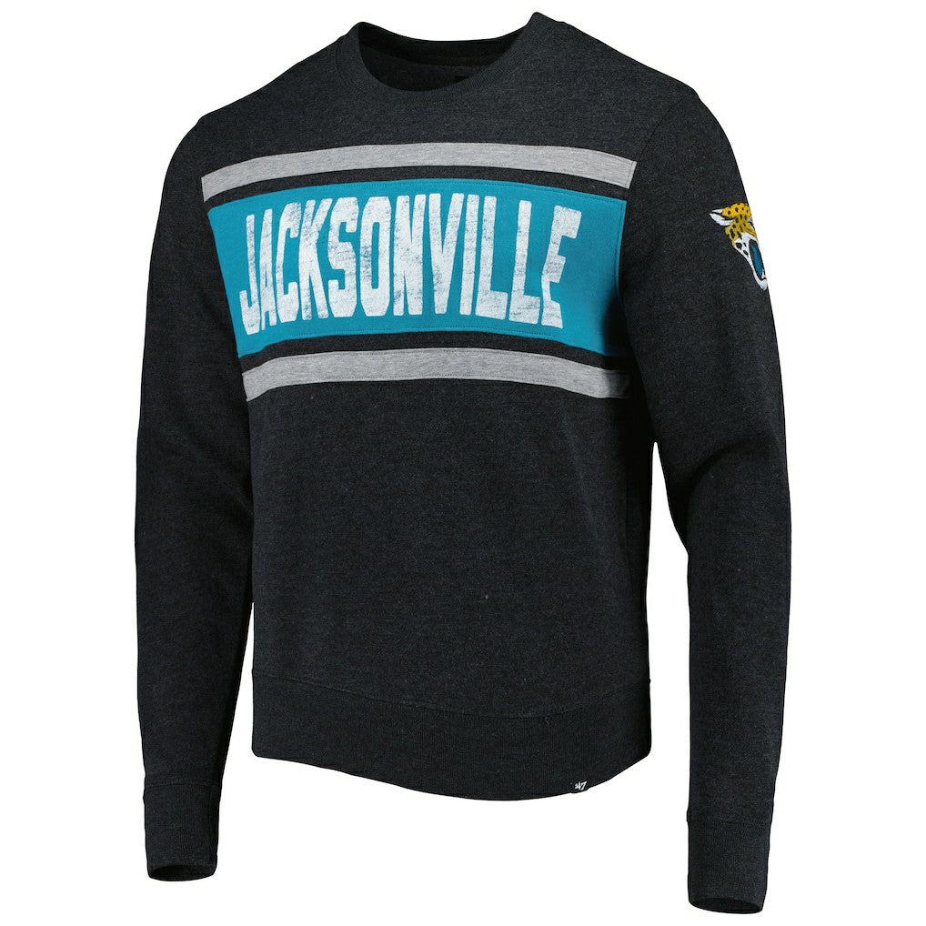 47 brand Jacksonville Jaguars '47 Bypass Tribeca Pullover Sweatshirt Heathered Black