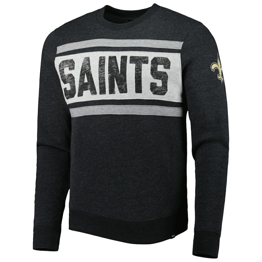 47 brand New Orleans Saints '47 Bypass Tribeca Pullover Sweatshirt Heathered Black
