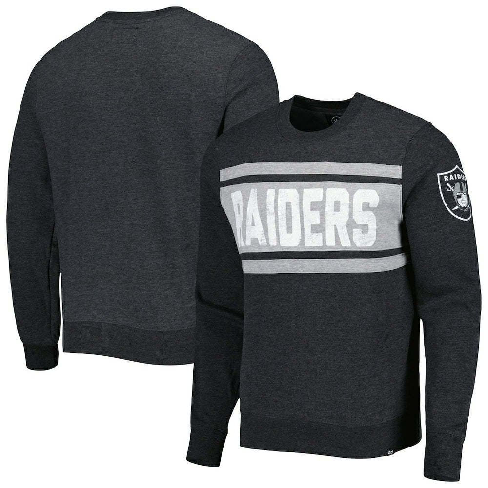 47 brand Las Vegas Raiders '47 Bypass Tribeca Pullover Sweatshirt Heathered Black