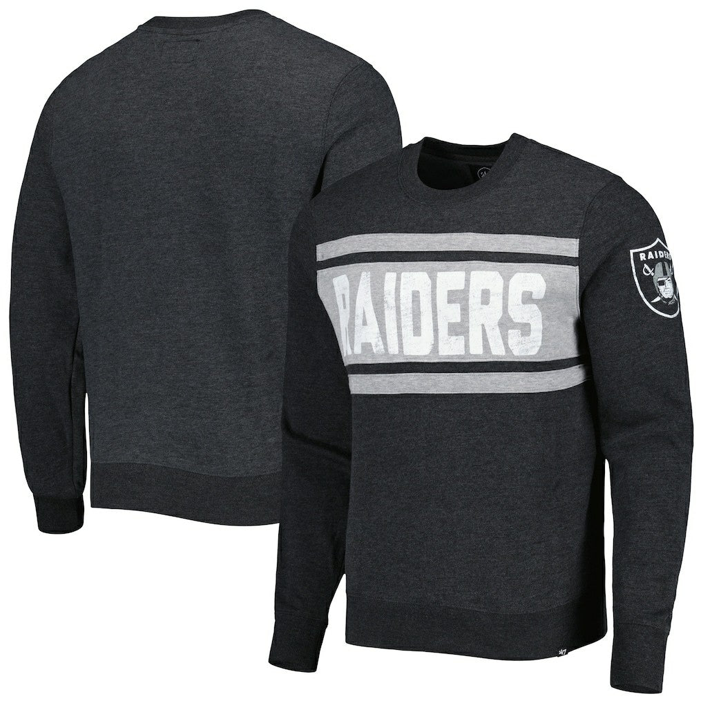 47 brand Las Vegas Raiders '47 Bypass Tribeca Pullover Sweatshirt Heathered Black
