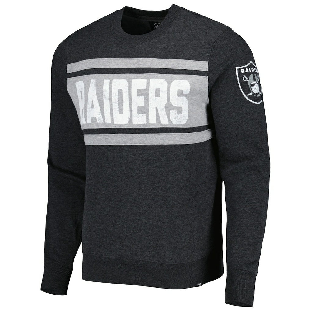 47 brand Las Vegas Raiders '47 Bypass Tribeca Pullover Sweatshirt Heathered Black