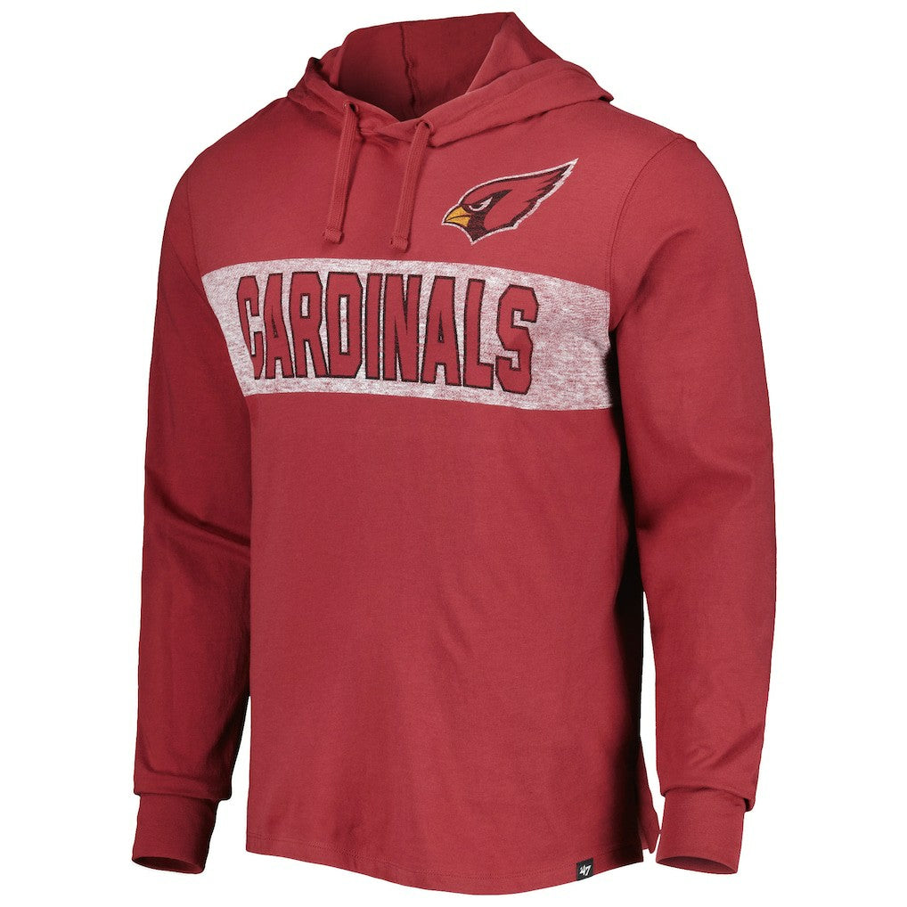 47 brand Arizona Cardinals '47 Field Franklin Hooded Long Sleeve T-Shirt Cardinal