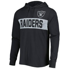 47 brand Las Vegas Raiders '47 Field Franklin Hooded Long Sleeve T-Shirt Black