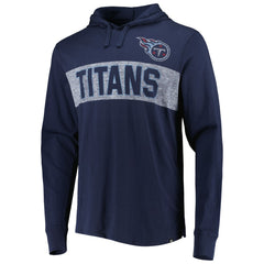 47 brand Tennessee Titans '47 Field Franklin Hooded Long Sleeve T-Shirt Navy
