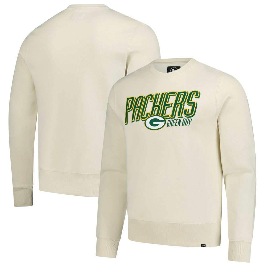 47 brand Green Bay Packers '47 Locked In Headline Pullover Sweatshirt Cream