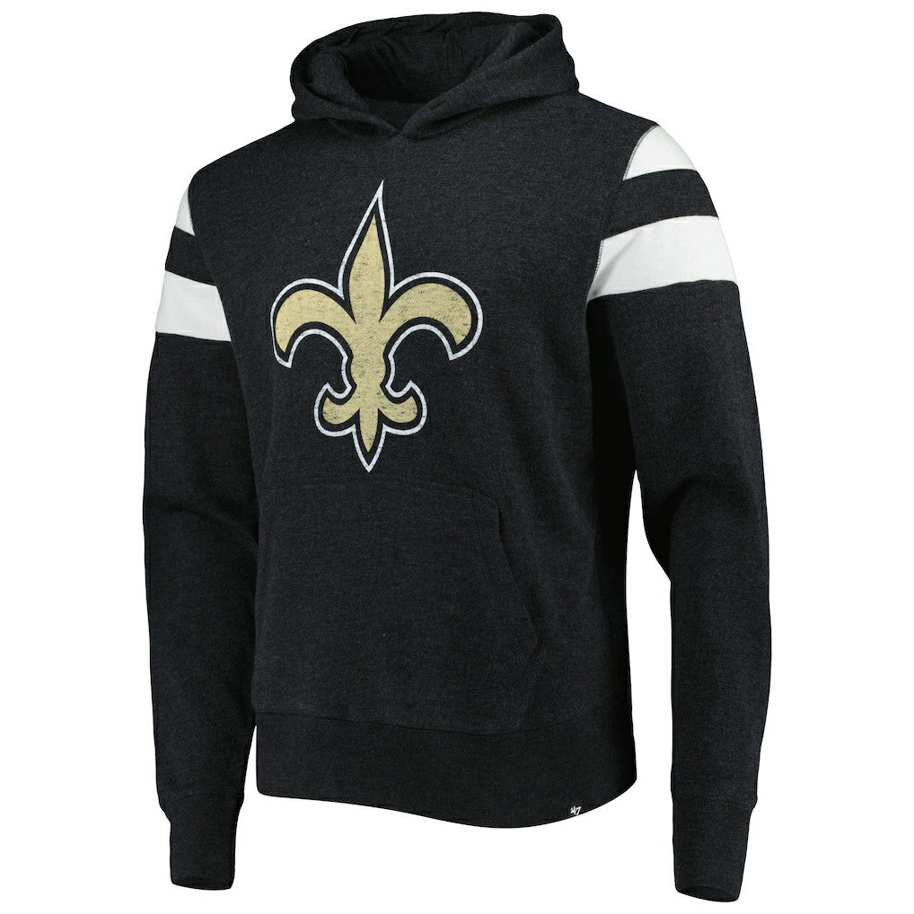 47 brand New Orleans Saints '47 Premier Nico Pullover Hoodie Heathered Black