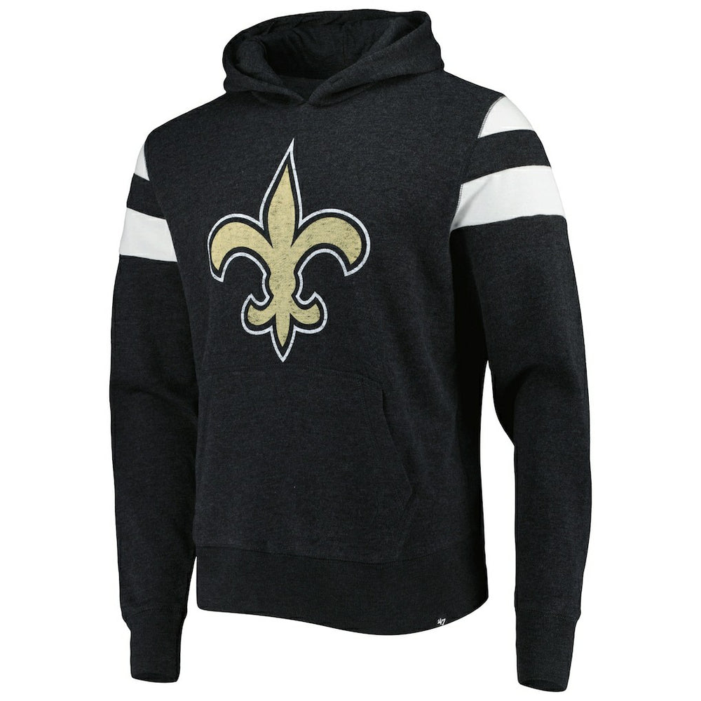 47 brand New Orleans Saints '47 Premier Nico Pullover Hoodie Heathered Black