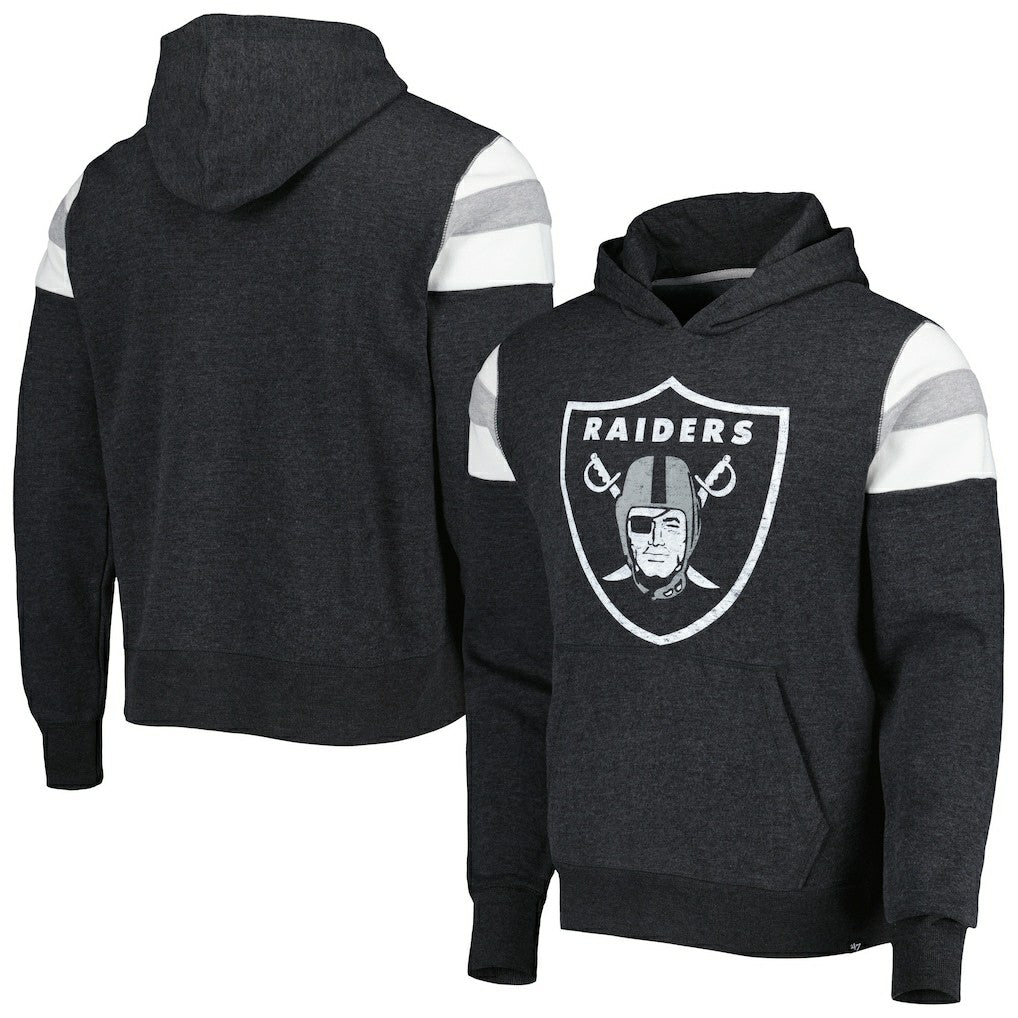 47 brand Las Vegas Raiders '47 Premier Nico Pullover Hoodie Heathered Black