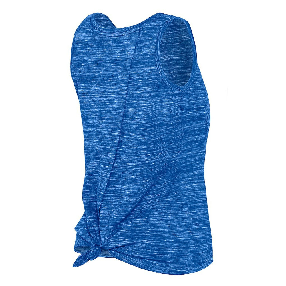 Los Angeles Rams New Era Women's Space Dye Tie-Back Tank Top Royal