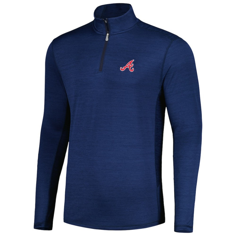 Atlanta Braves Tommy Bahama Delray IslandZone Half-Zip Top - Navy - MLB Discount