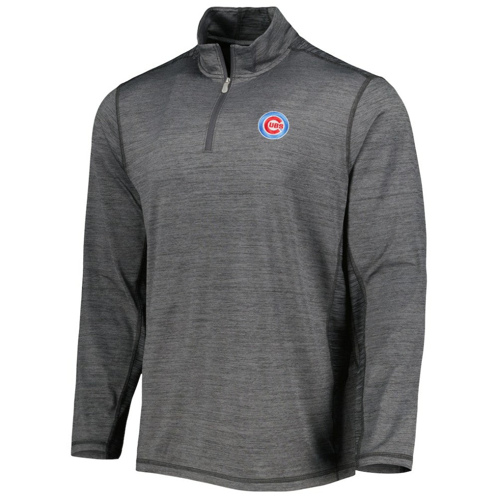 Chicago Cubs Tommy Bahama Delray IslandZone Half-Zip Top - Charcoal - MLB on Sale