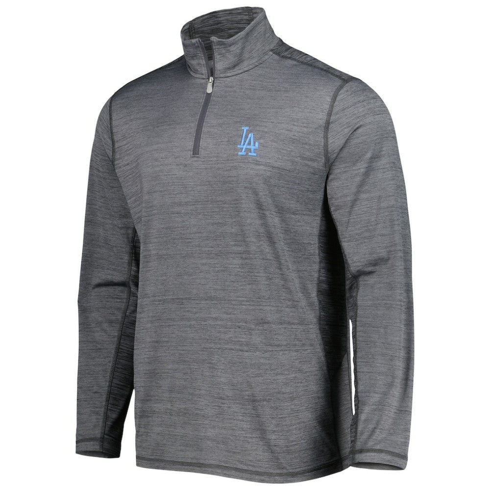 Los Angeles Dodgers Tommy Bahama Delray IslandZone Half-Zip Top - Gray - MLB on Sale