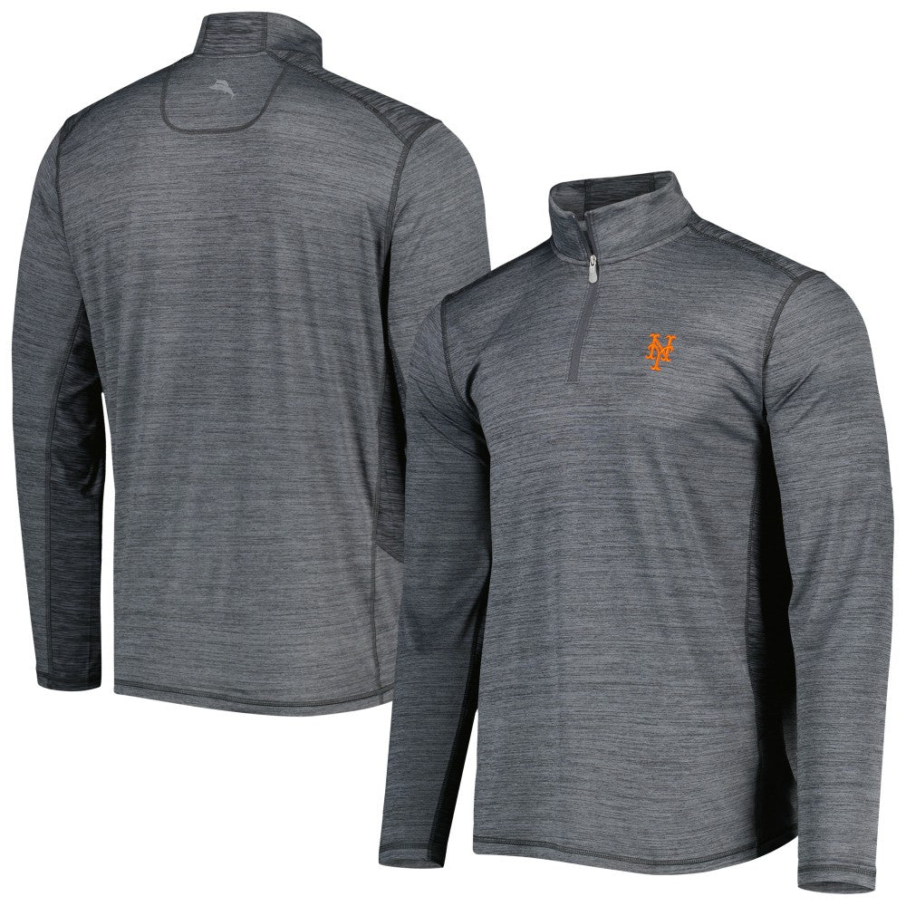 New York Mets Tommy Bahama Delray IslandZone Half-Zip Top - Gray - MLB Online