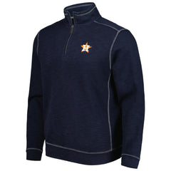 Houston Astros Tommy Bahama Tobago Bay Tri-Blend Quarter-Zip Sweatshirt - Blue - MLB Discount