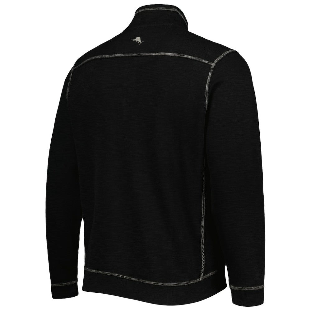 San Diego Padres Tommy Bahama Tobago Bay Tri-Blend Quarter-Zip Sweatshirt - Black - MLB Sale