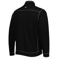 San Diego Padres Tommy Bahama Tobago Bay Tri-Blend Quarter-Zip Sweatshirt - Black - MLB Sale