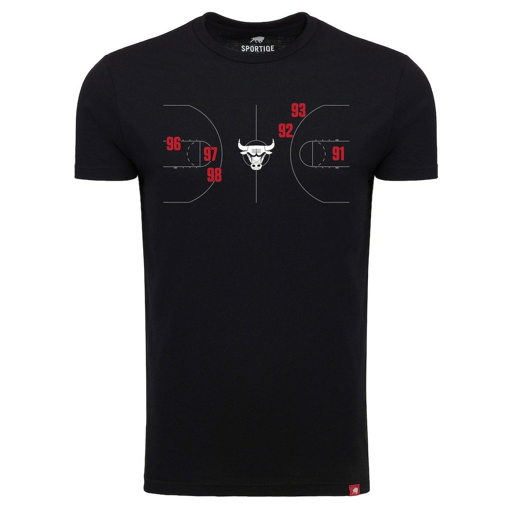 Chicago Bulls Sportiqe Unisex 1966 Collection Comfy Tri-Blend T-Shirt Black
