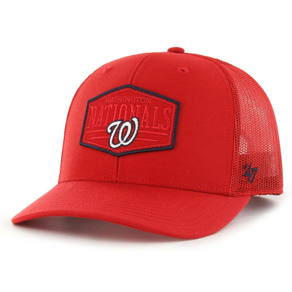 Washington Nationals '47 Ridgeline Tonal Patch Trucker Adjustable Hat - Red - 47 brand Sale