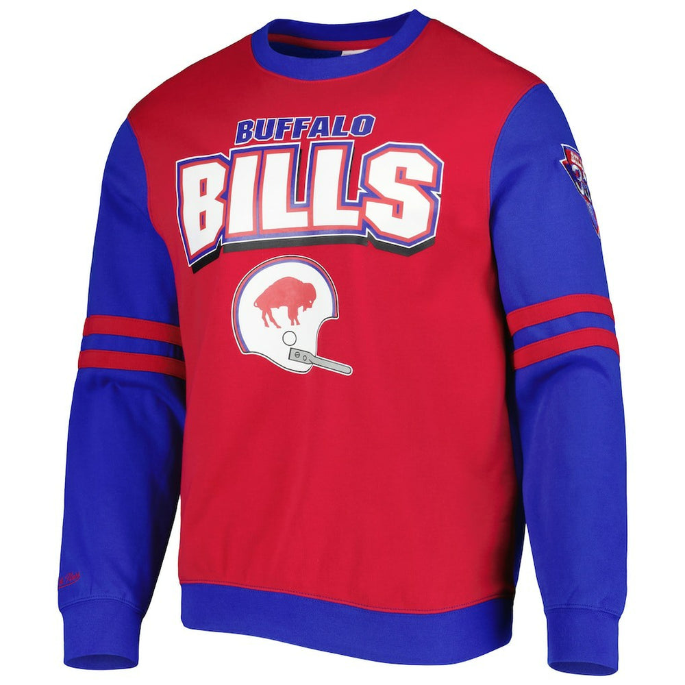 Mitchell & Ness Buffalo Bills All Over 2.0 Pullover Sweatshirt Red