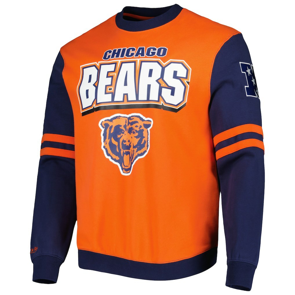 Mitchell & Ness Chicago Bears All Over 2.0 Pullover Sweatshirt Orange