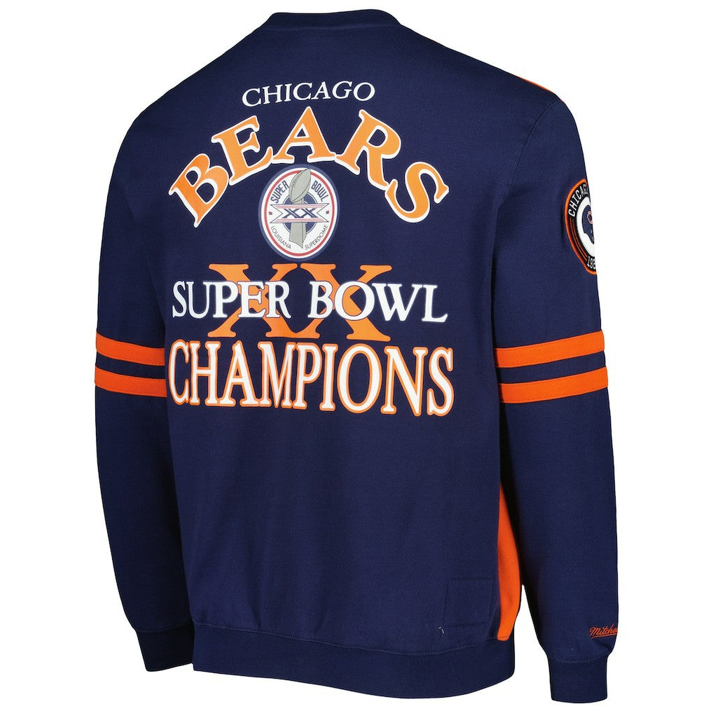 Mitchell & Ness Chicago Bears All Over 2.0 Pullover Sweatshirt Orange