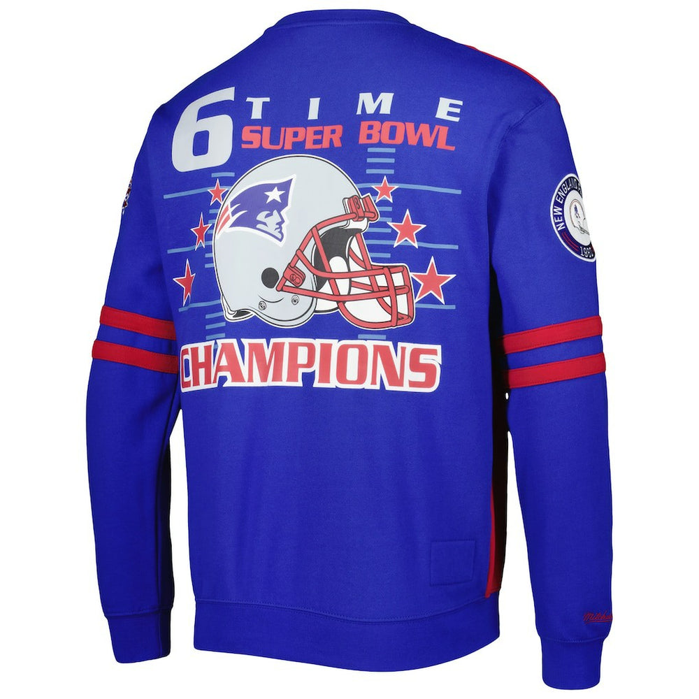 Mitchell & Ness New England Patriots All Over 2.0 Pullover Sweatshirt Red