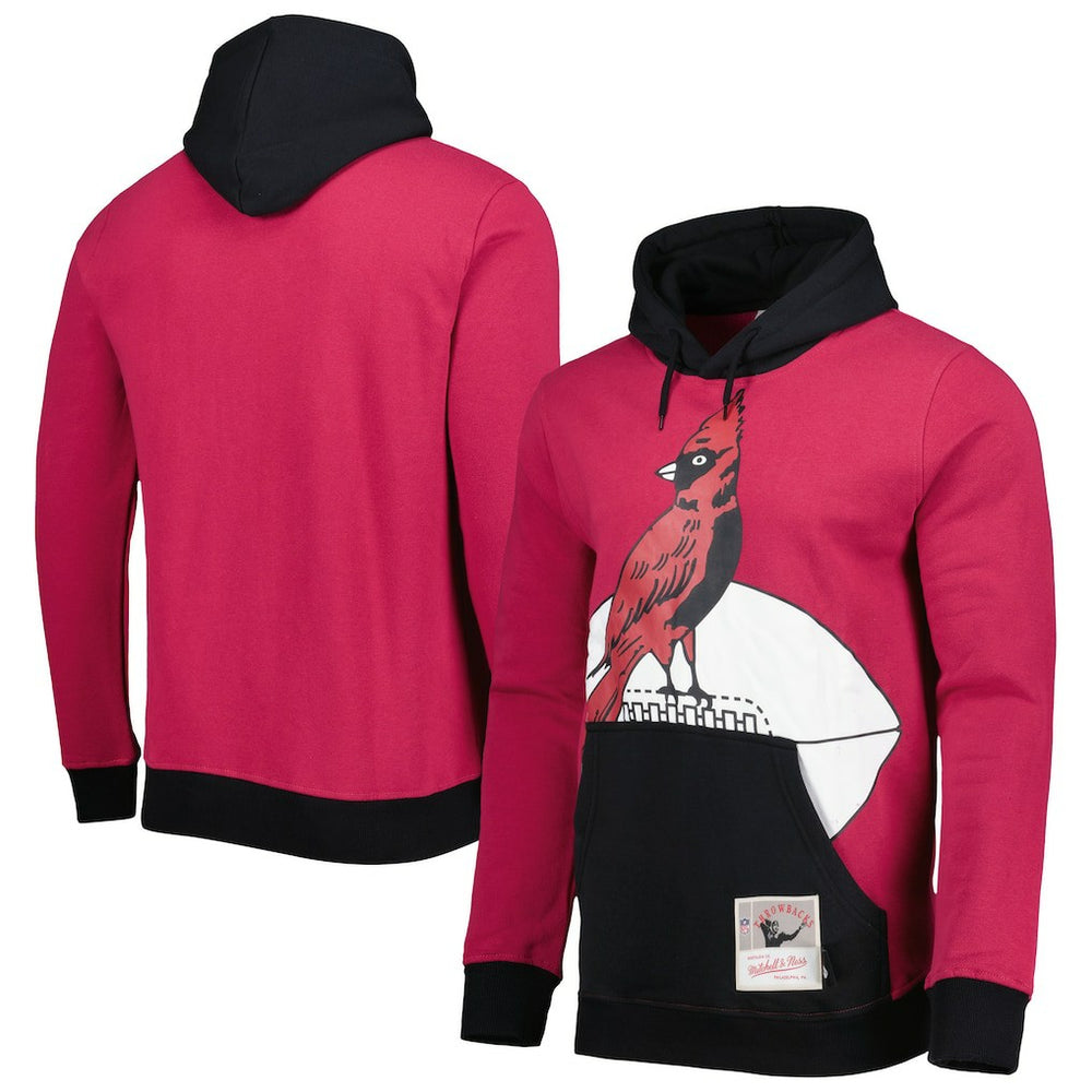 Mitchell & Ness Arizona Cardinals Big Face 5.0 Pullover Hoodie Cardinal