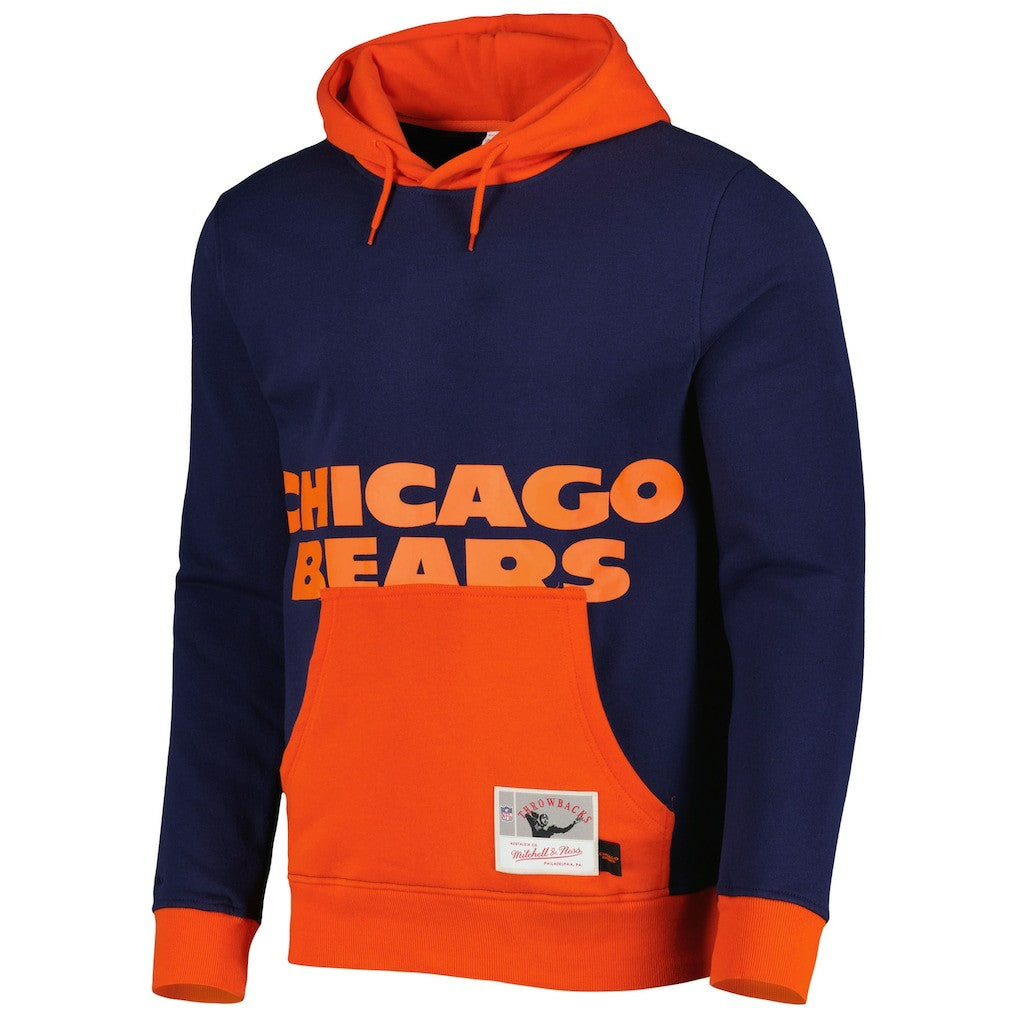 Mitchell & Ness Chicago Bears Big Face 5.0 Pullover Hoodie Navy
