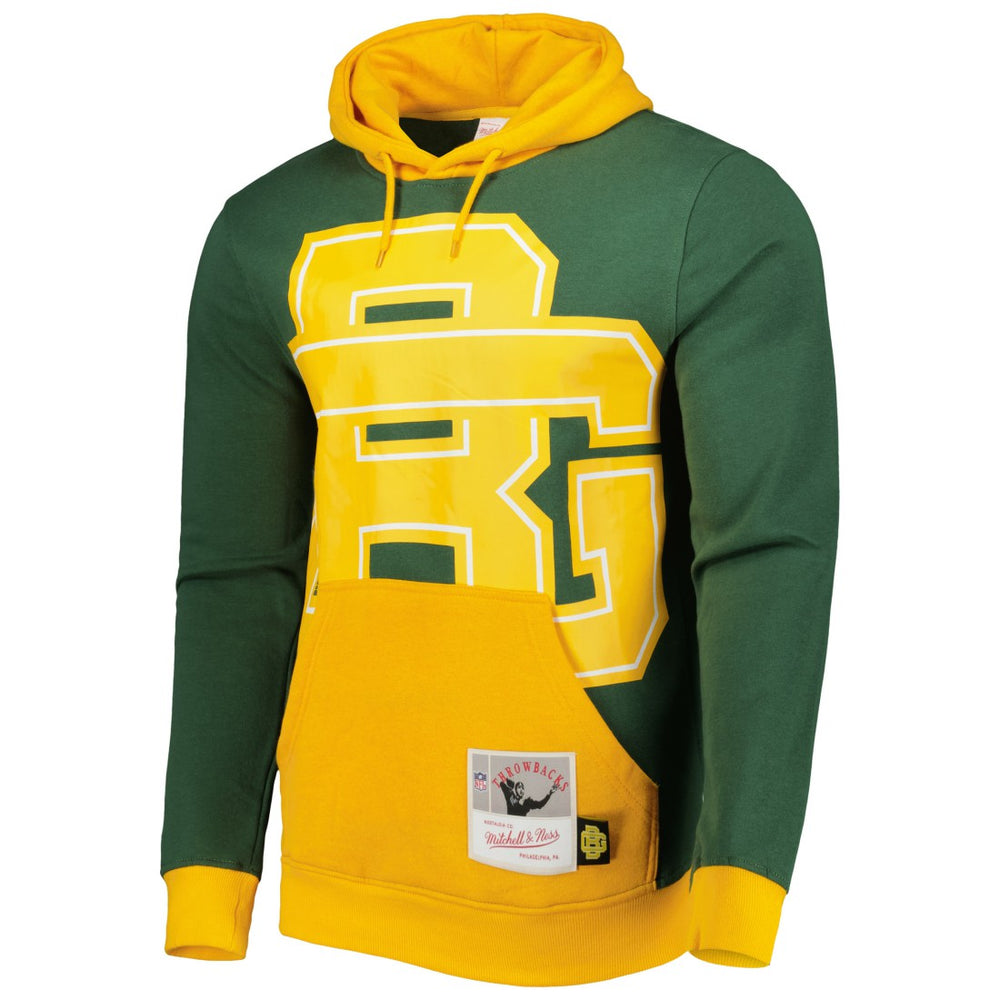 Mitchell & Ness Green Bay Packers Big Face 5.0 Pullover Hoodie Green