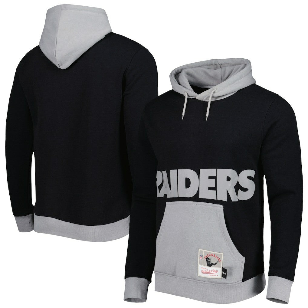Mitchell & Ness Las Vegas Raiders Big Face 5.0 Pullover Hoodie Black