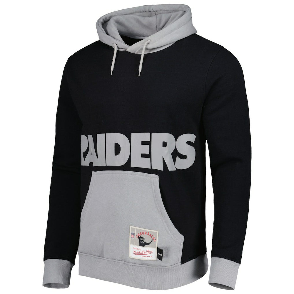 Mitchell & Ness Las Vegas Raiders Big Face 5.0 Pullover Hoodie Black