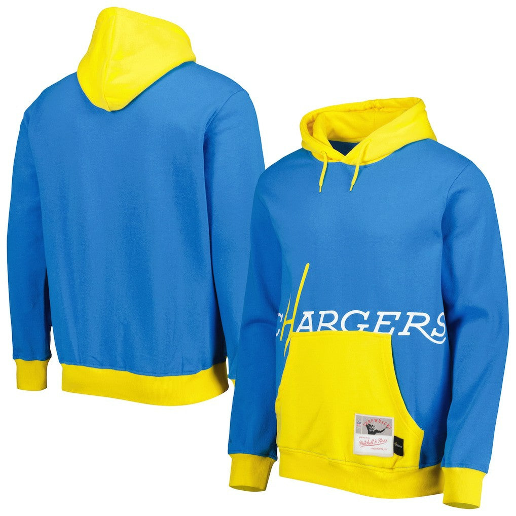 Mitchell & Ness Los Angeles Chargers Big Face 5.0 Pullover Hoodie Powder Blue