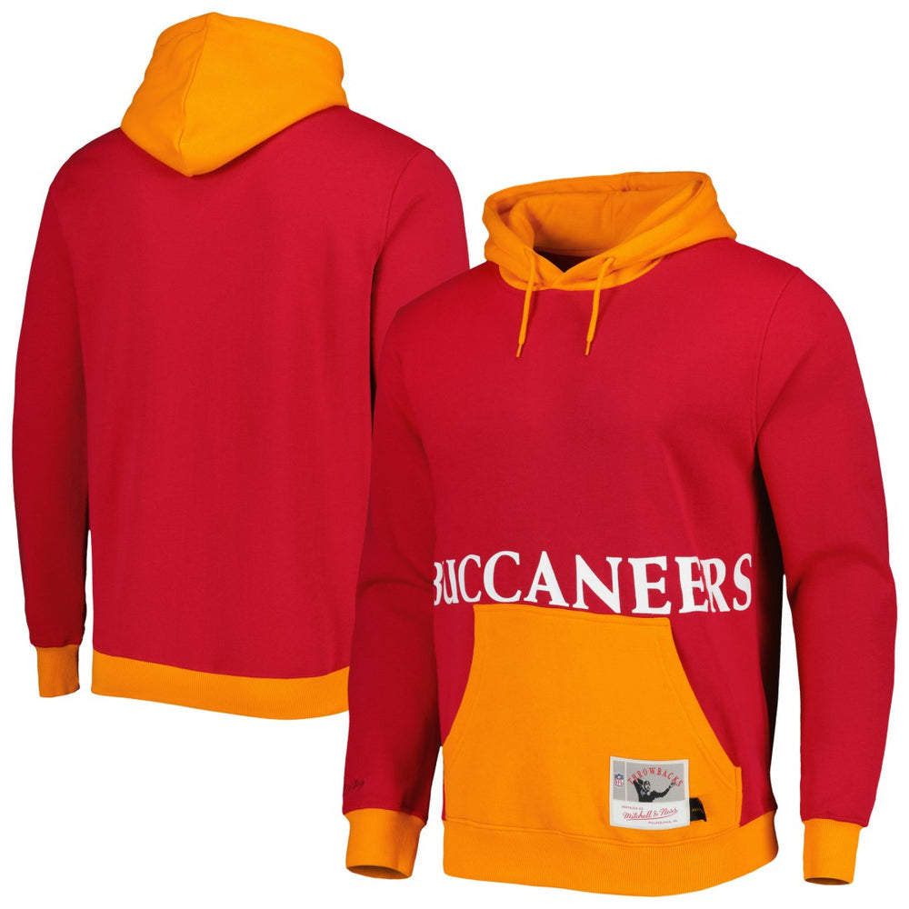 Mitchell & Ness Tampa Bay Buccaneers Big Face 5.0 Pullover Hoodie Red