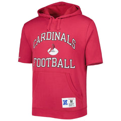 Mitchell & Ness Arizona Cardinals Washed Short Sleeve Pullover Hoodie Cardinal