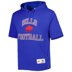 Mitchell & Ness Buffalo Bills Washed Short Sleeve Pullover Hoodie Royal