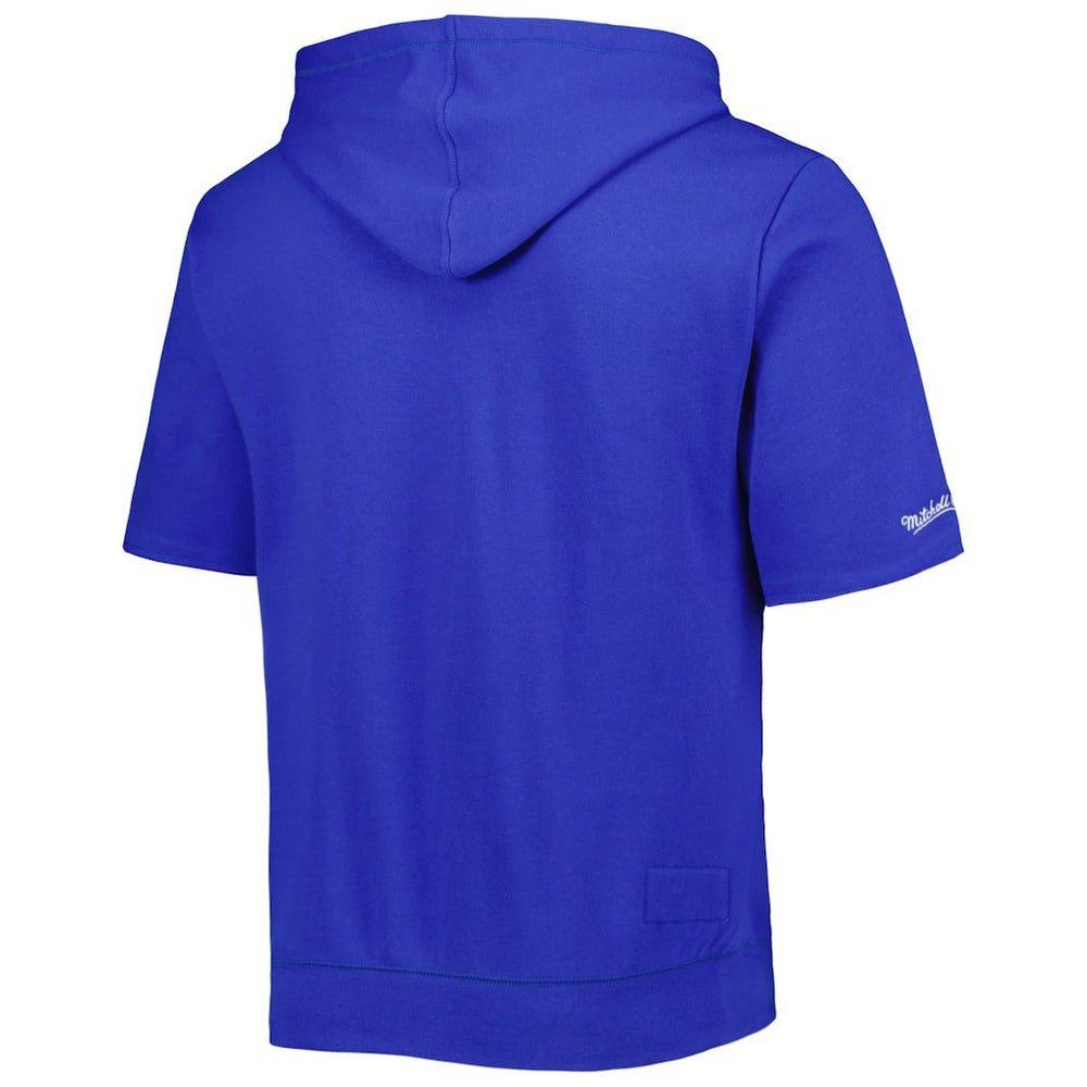 Mitchell & Ness Buffalo Bills Washed Short Sleeve Pullover Hoodie Royal