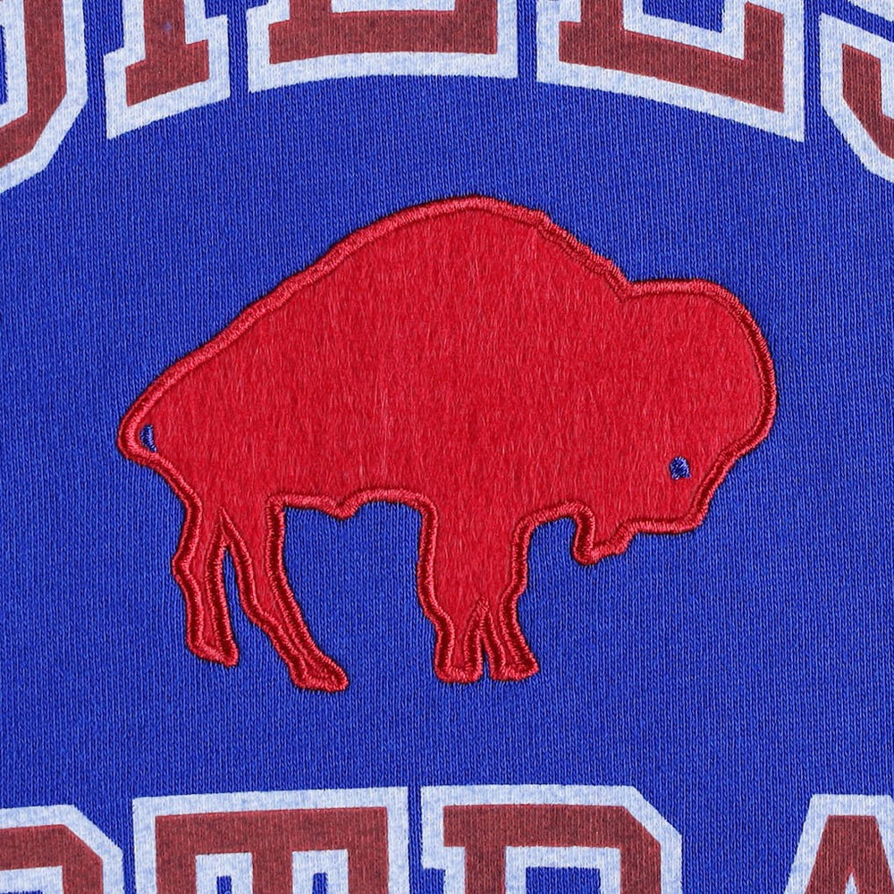 Mitchell & Ness Buffalo Bills Washed Short Sleeve Pullover Hoodie Royal