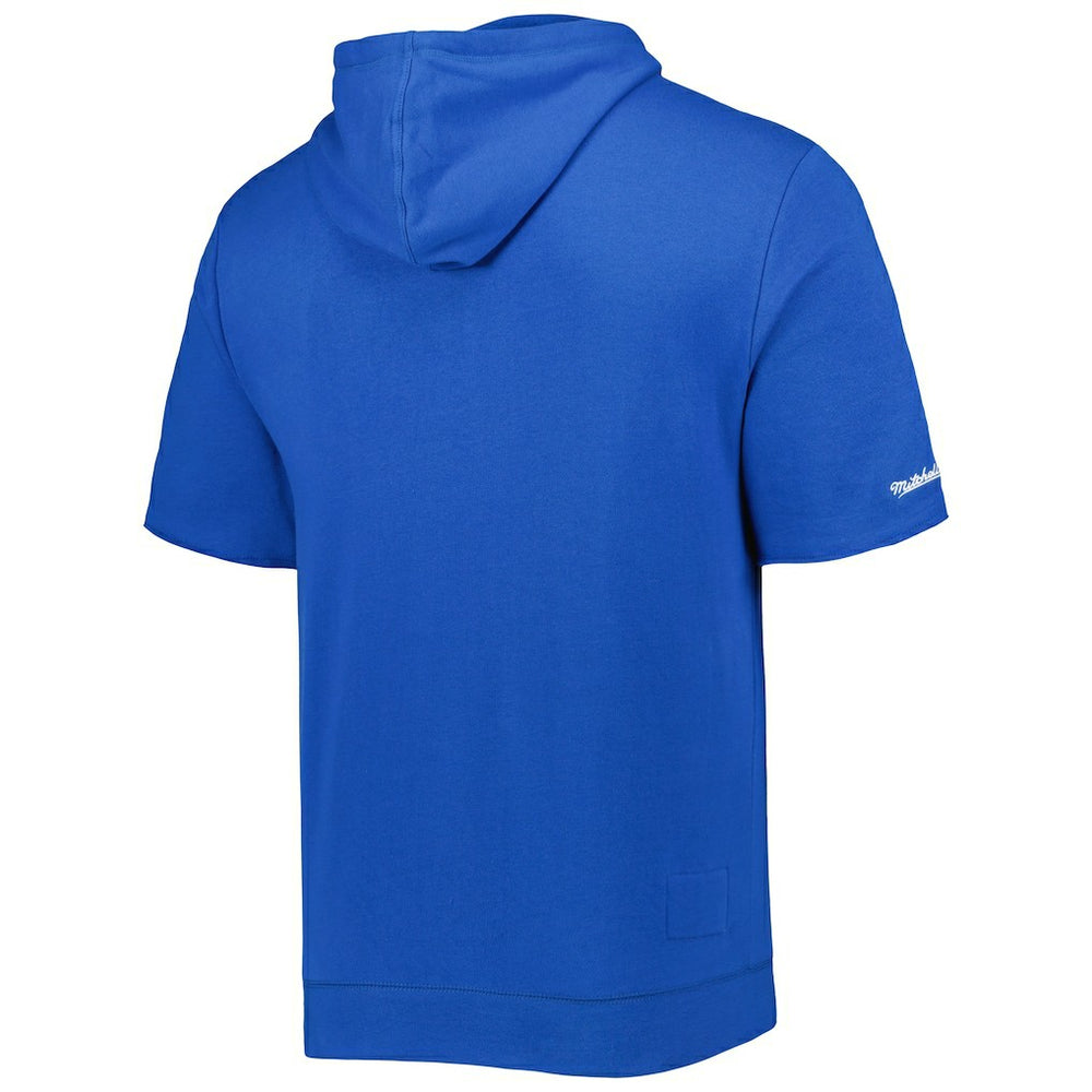 Mitchell & Ness Los Angeles Rams Washed Short Sleeve Pullover Hoodie Royal