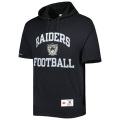 Mitchell & Ness Las Vegas Raiders Washed Short Sleeve Pullover Hoodie Black